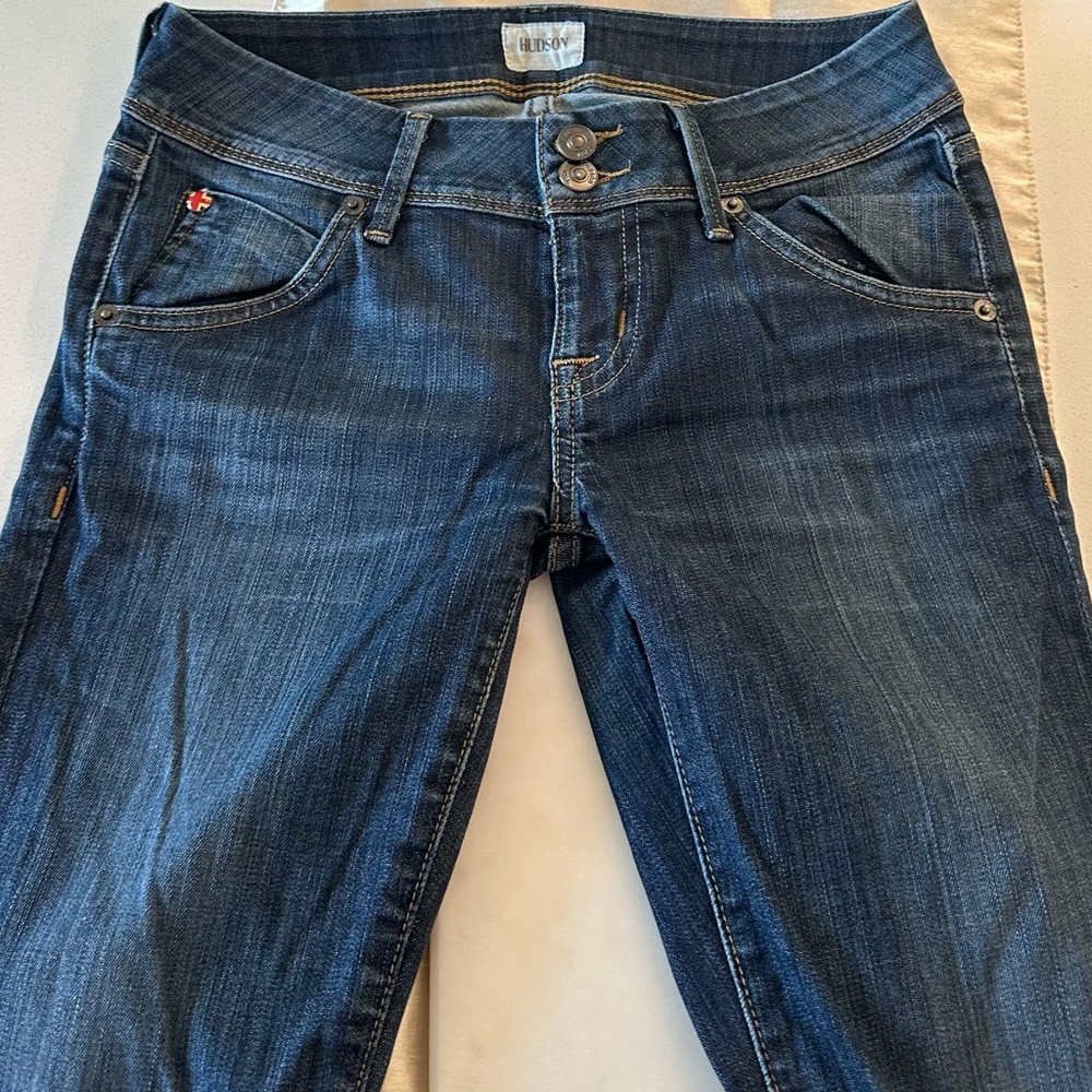 Y2K Vintage Hudson Beth Baby Boot Low Rose Bootcut Jeans Blue size 25